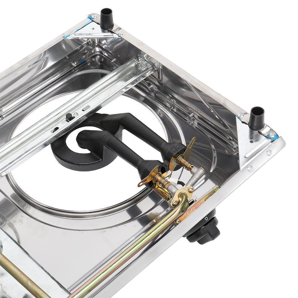 ZOKOP Portable Propane Gas 20,000 BTU Stove Stand Dual Burners Cooking