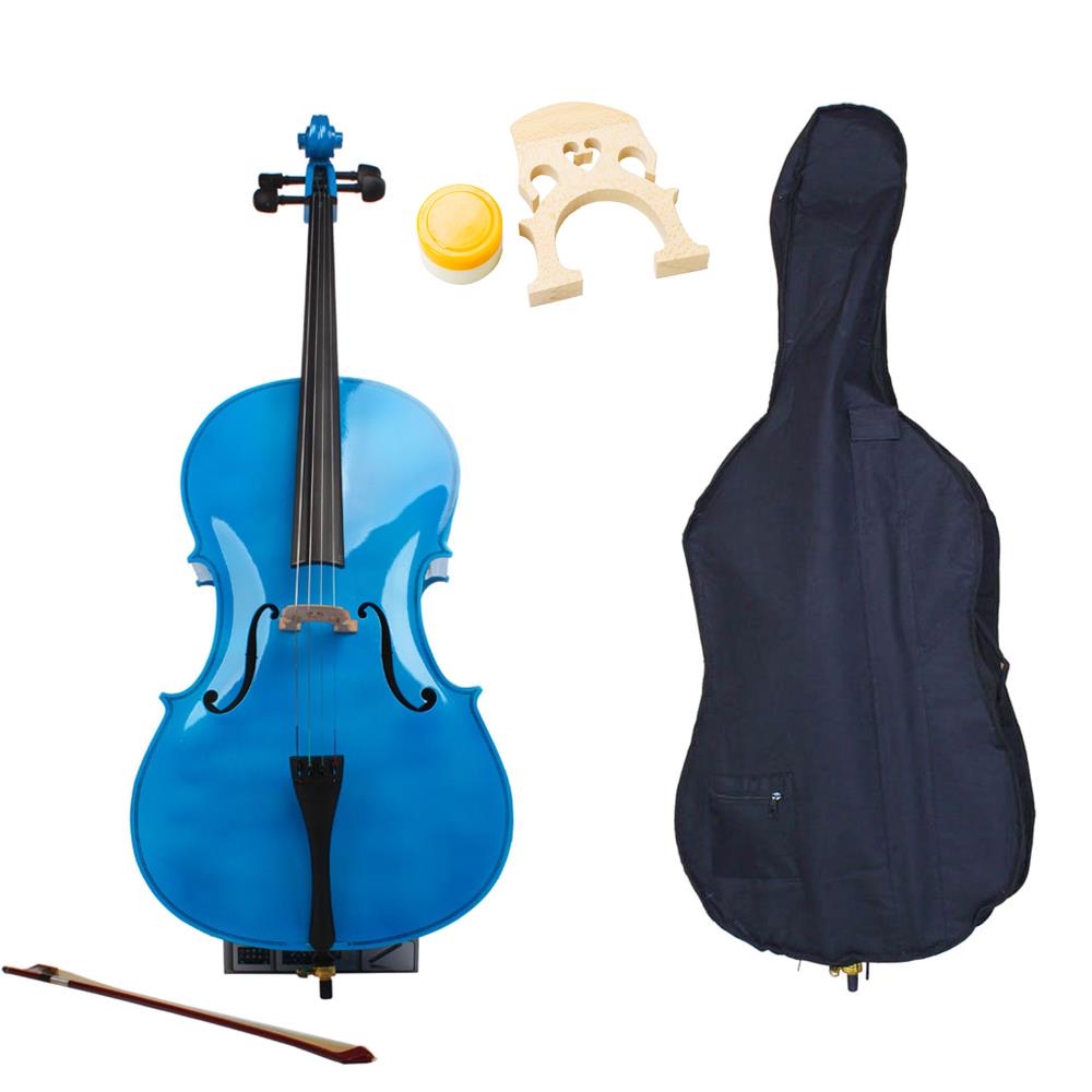 1/2 3/4 4/4 Size Basswood Acoustic Cello +Bag+ Bow+ Rosin+ Bridge eBay