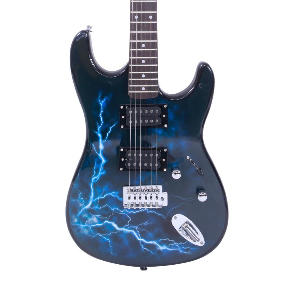 New Black & Dark Blue Beginner Practice RightHanded Electric Guitar