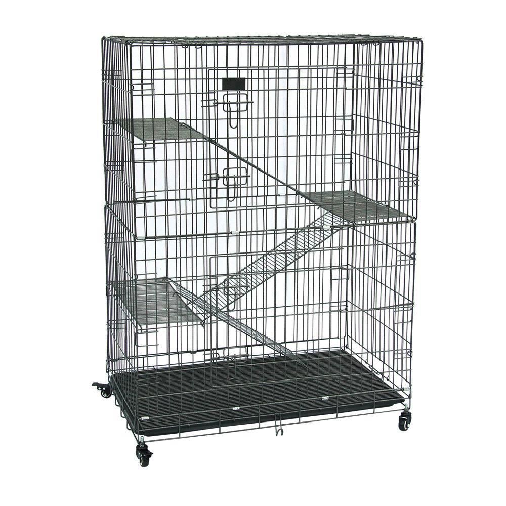 New Large Folding Collapsible Pet Cat Wire Cage Indoor Outdoor Playpen