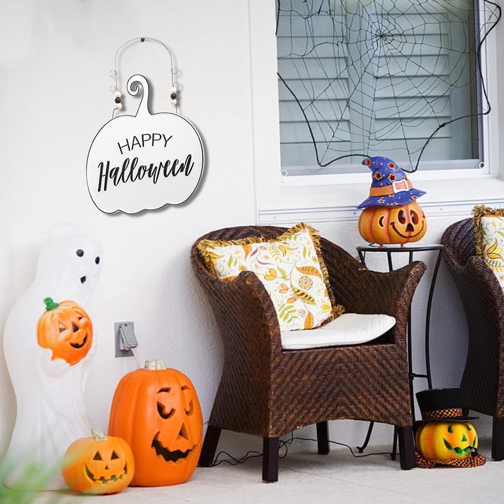 New /"HEY THERE Pumpkin/" Metal Sign Fall Decor Autumn Door Wall Hanging Wreath