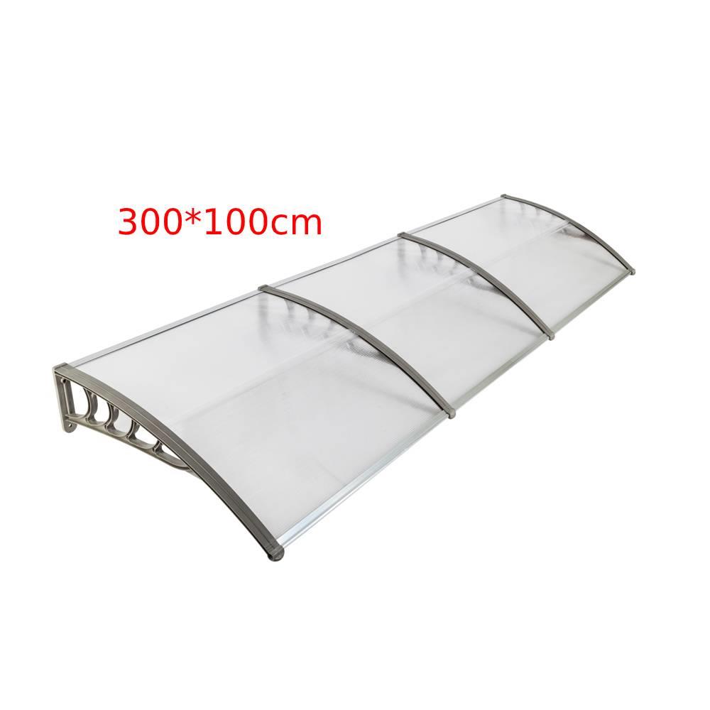 PVC Over Door Canopy Awning Window Patio Rain Shelter Cover Roofing Eaves Canopy for Front Door Porch 150 * 100cm, Black