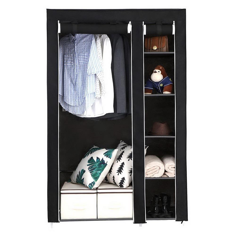 Canvas Material Wardrobe Storage Large Fabric Portable Dust Proof Cover