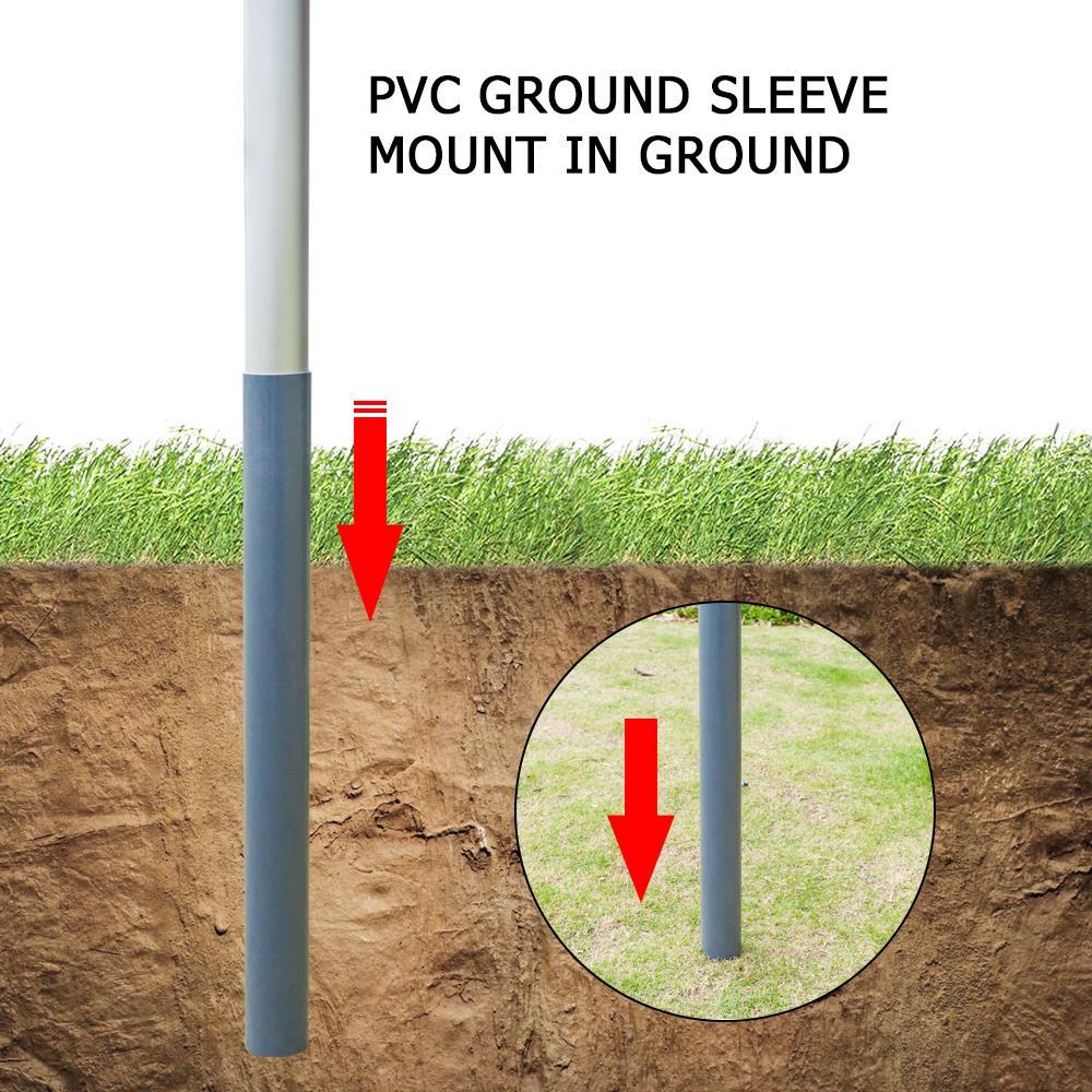 20ft 6.1m Sectional Flagpole Kit 3' x 5' Halyard Pole + 2 Pcs UK Flag