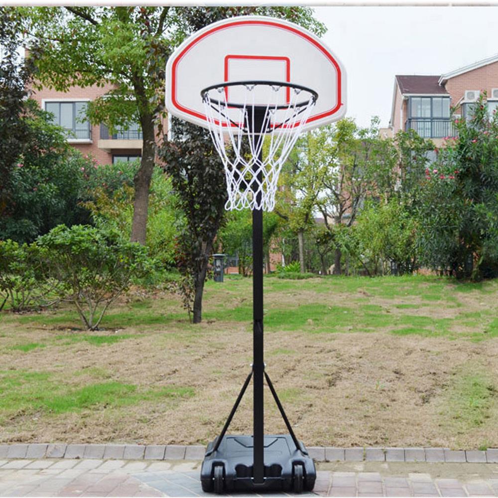 7FT STANDING BASKETBALL NET HOOP BACKBOARD WITH ADJUSTABLE STAND SET ON WHEELS eBay