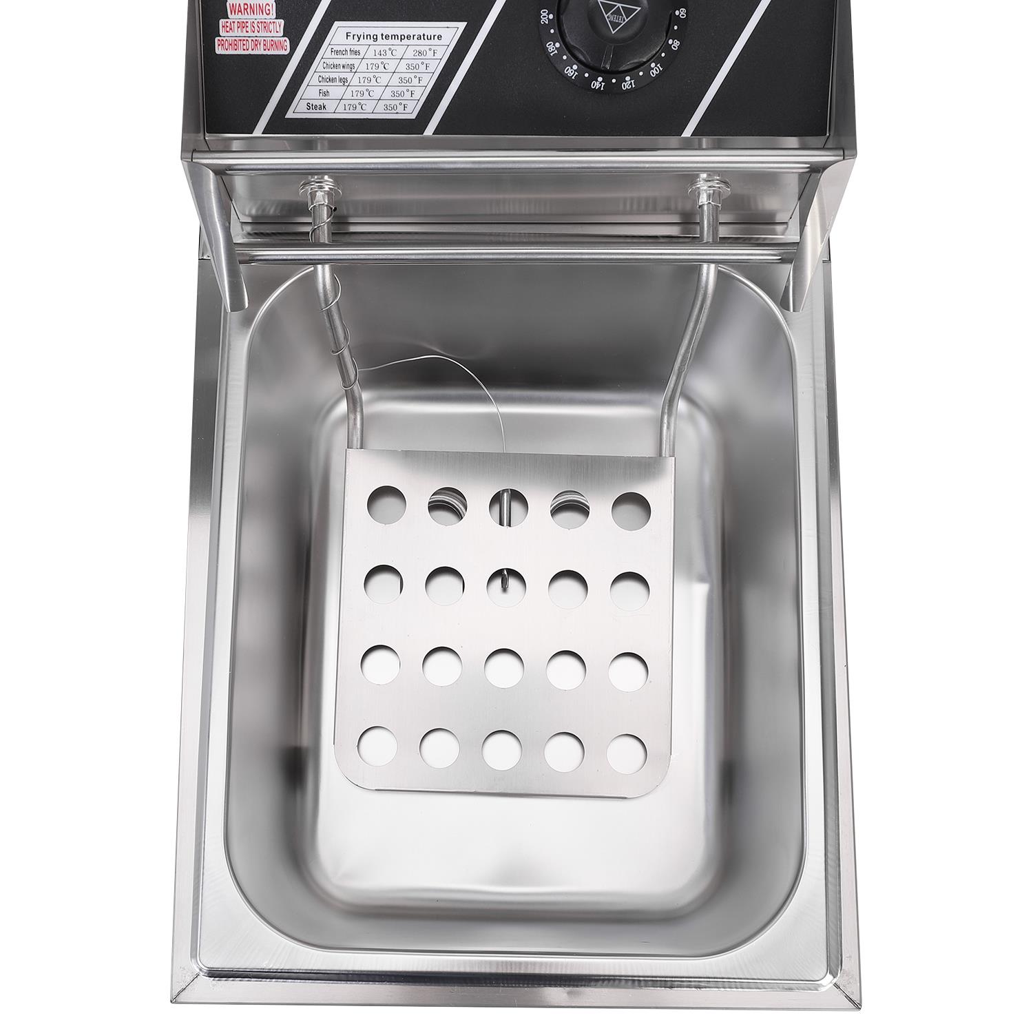 6L Commercial Electric Deep Fryer Fat Chip Frying Pan & Basket