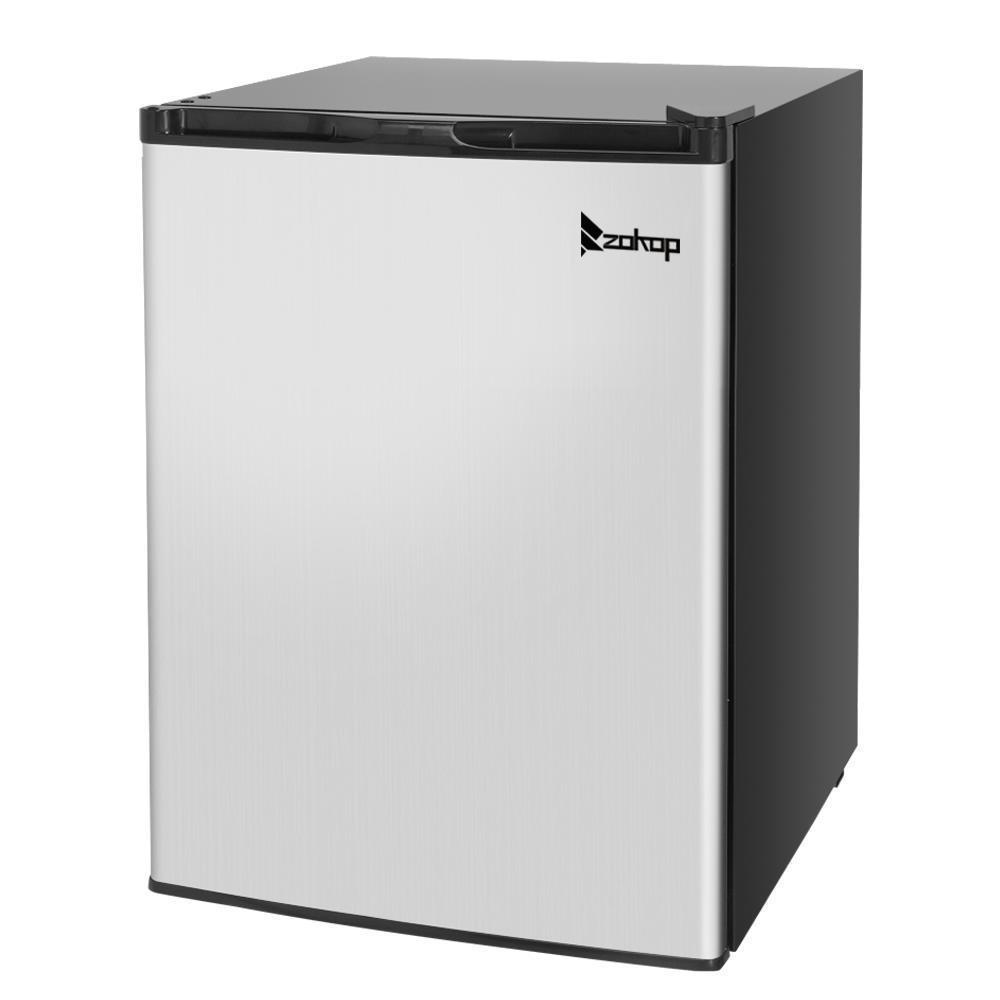 ZOKOP New 2.1cu.ft Compact Mini Upright Cool Freezer Fridge Stainless