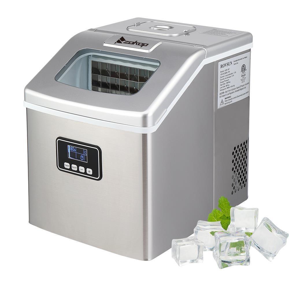 Zokop 40 Lbs Portable Electric Ice Maker Countertop Ice Cube Compact Machine Ebay
