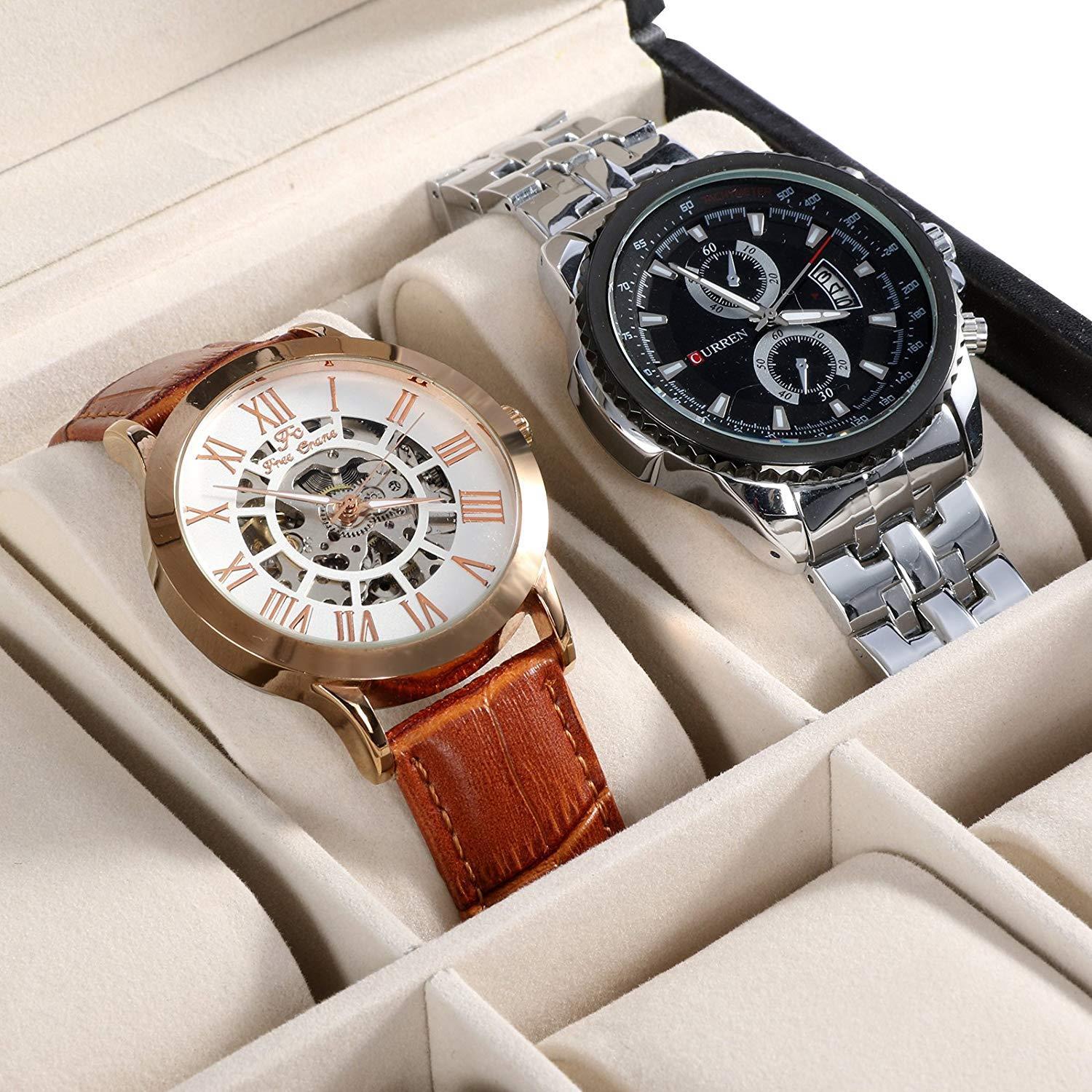 20 slots grids watch case amazon