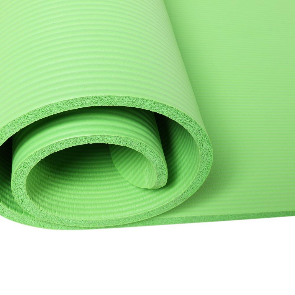 Yoga Pilates Mat with Strap 72 x 24 10mm Gym Extra Thick Exercise Pad Workout
