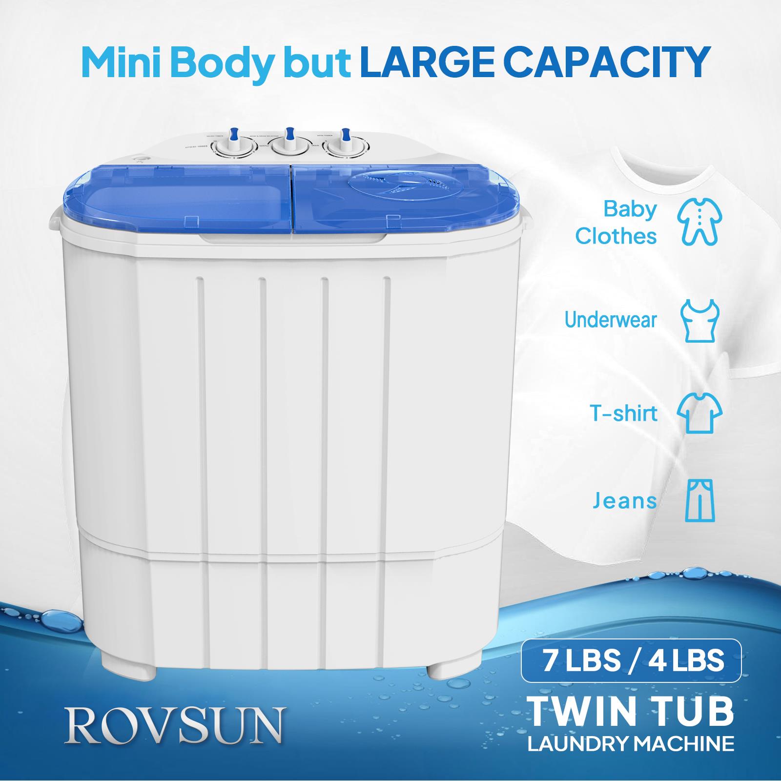 ROVSUN 11LBS Portable Washing Machine, Electric Mini Twin Tub