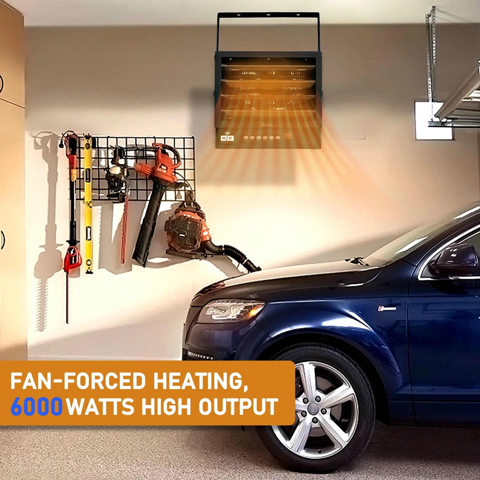 ZOKOP Electric Garage Heater, 6000W Digital with Wifi Remote